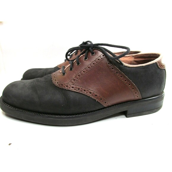 Florsheim Leather Saddle Oxfords  Black And Brown Mens Size 11 M Made In Italy - Picture 5 of 12